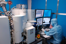 Zeiss Microscope in use